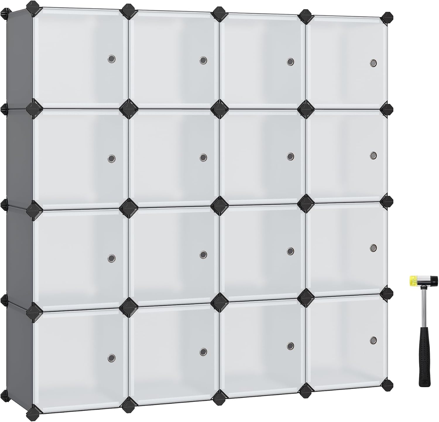Thumbnail 6 de SONGMICS LPC116WS modulair kubusrek met 9 vakken en deuren, wit