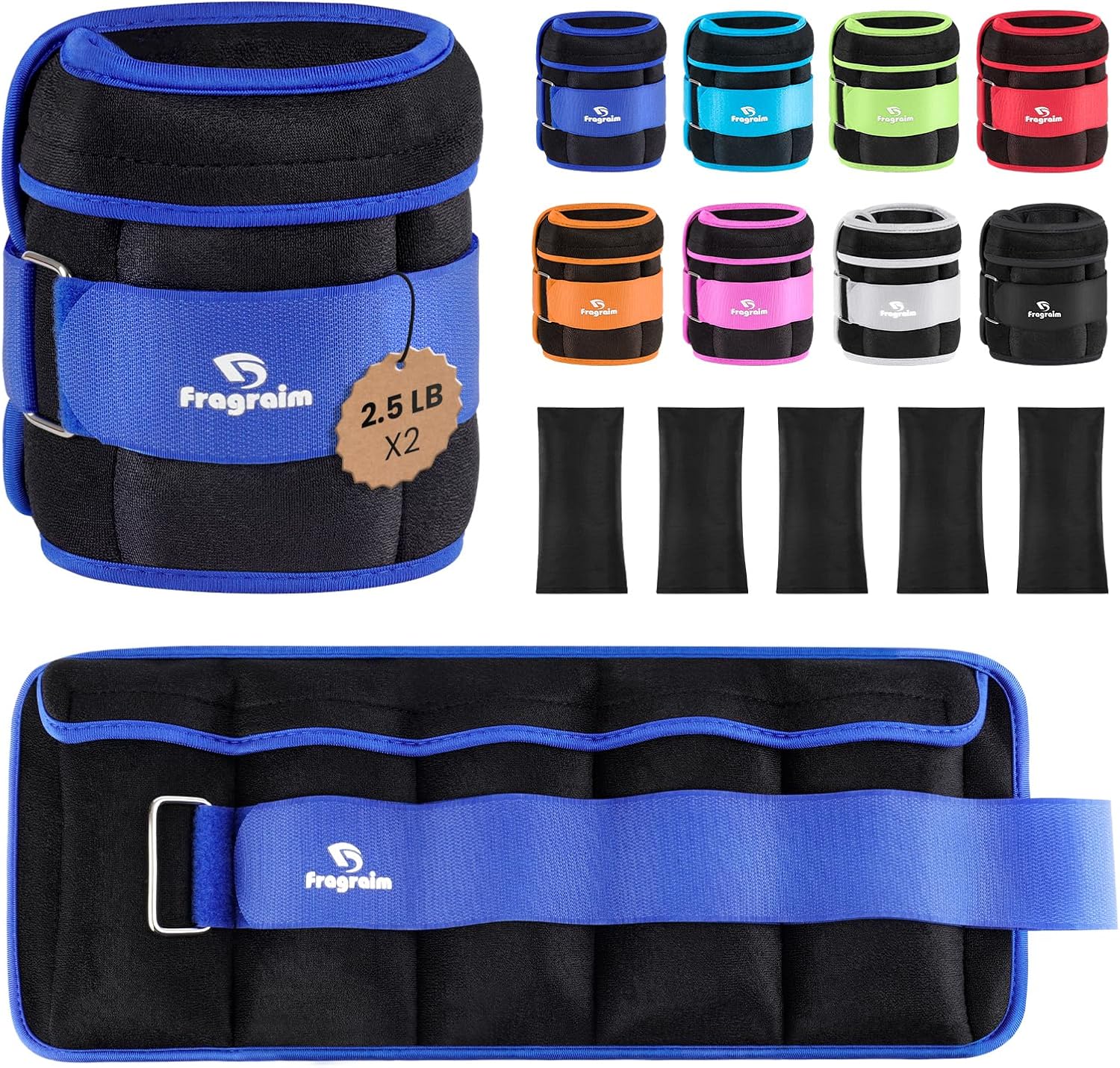Detalle de Adjustable Ankle Weights 1-5 lbs Pair