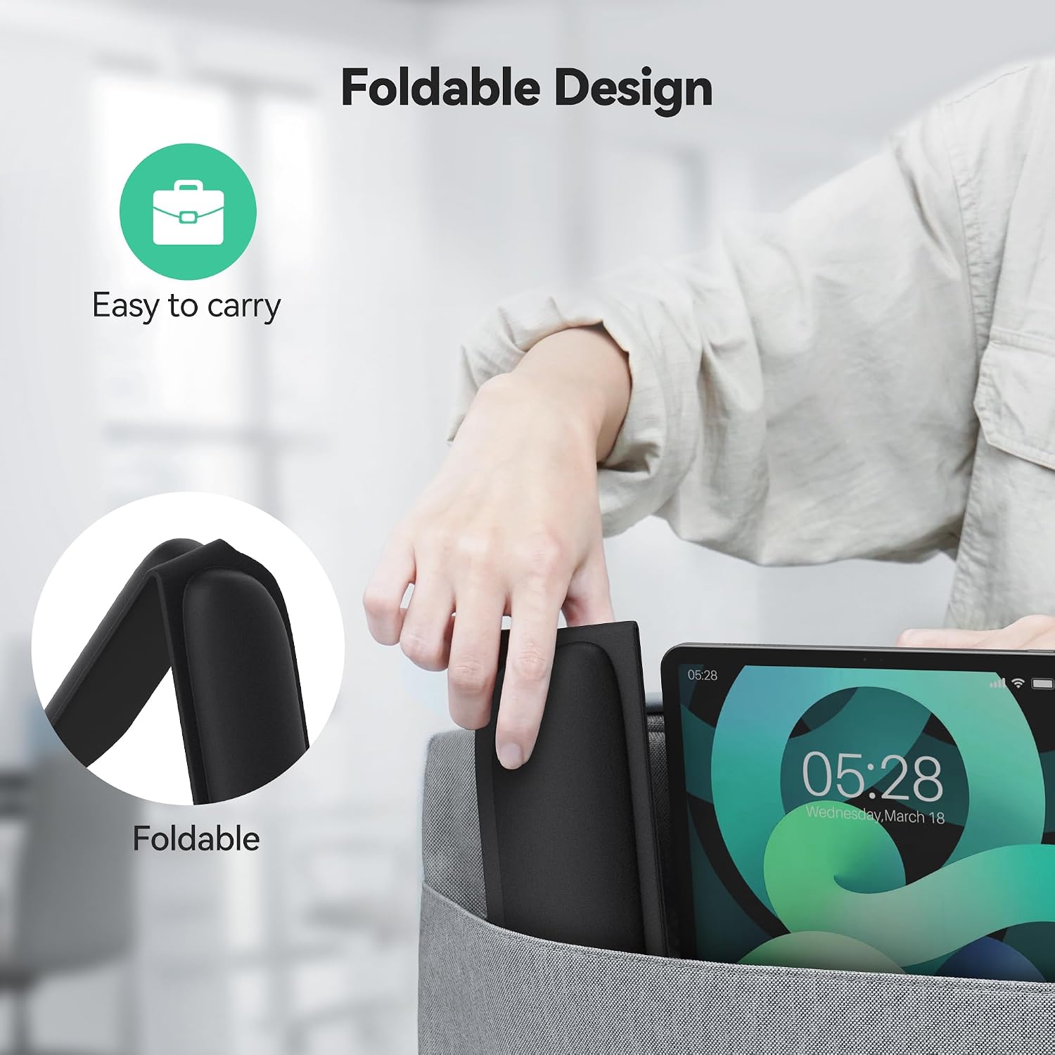 Thumbnail 2 de TECKNET Mouse Mat Keyboard Wrist Support Set