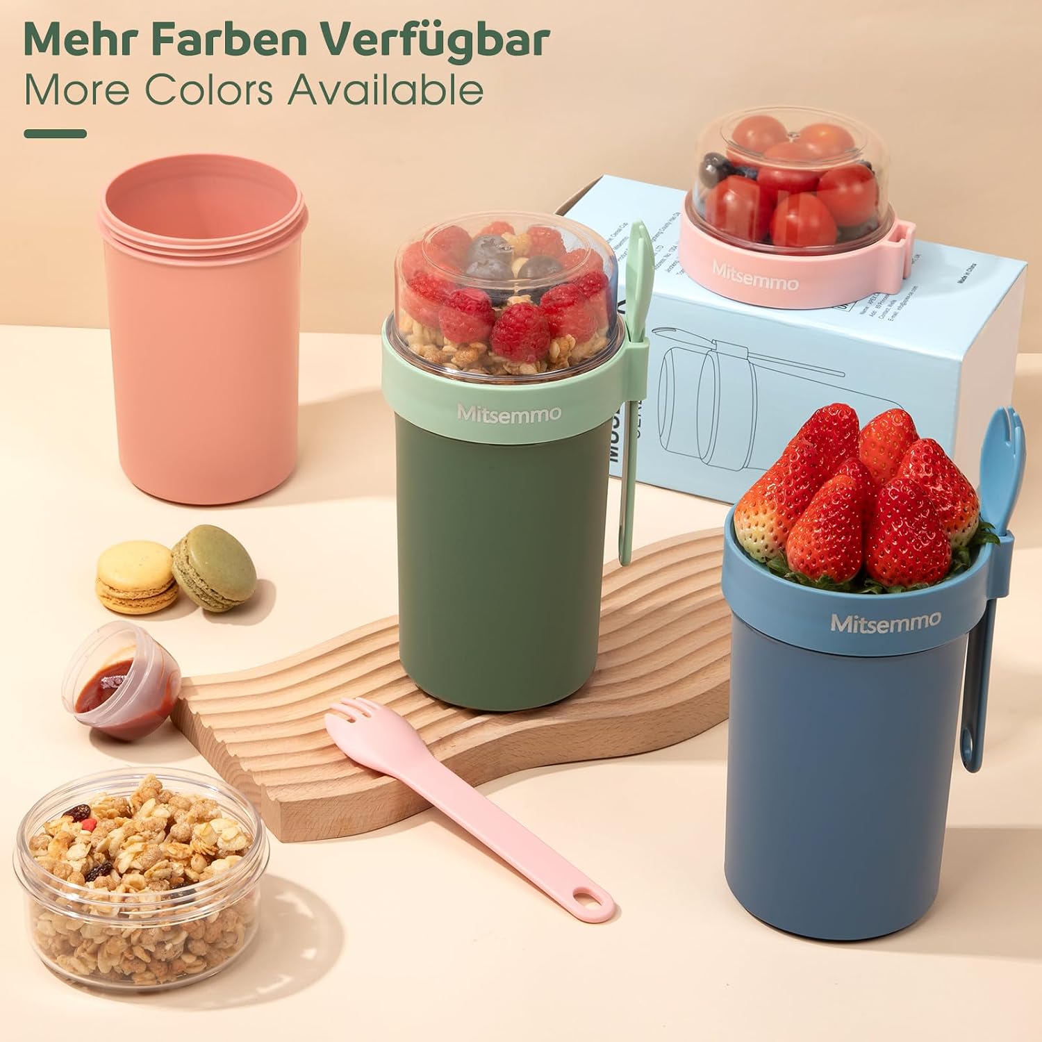 Thumbnail 5 de Mitsemmo Müslibecher to Go 760ml Grün