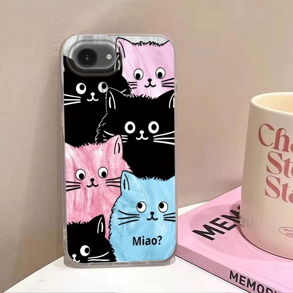 Thumbnail 5 de Tedyhulle Katzen-Muster Hülle für iPhone 7/8 / SE 2020 / SE 2022 – Dünne TPU/PC Schutzhülle, Katzendesign