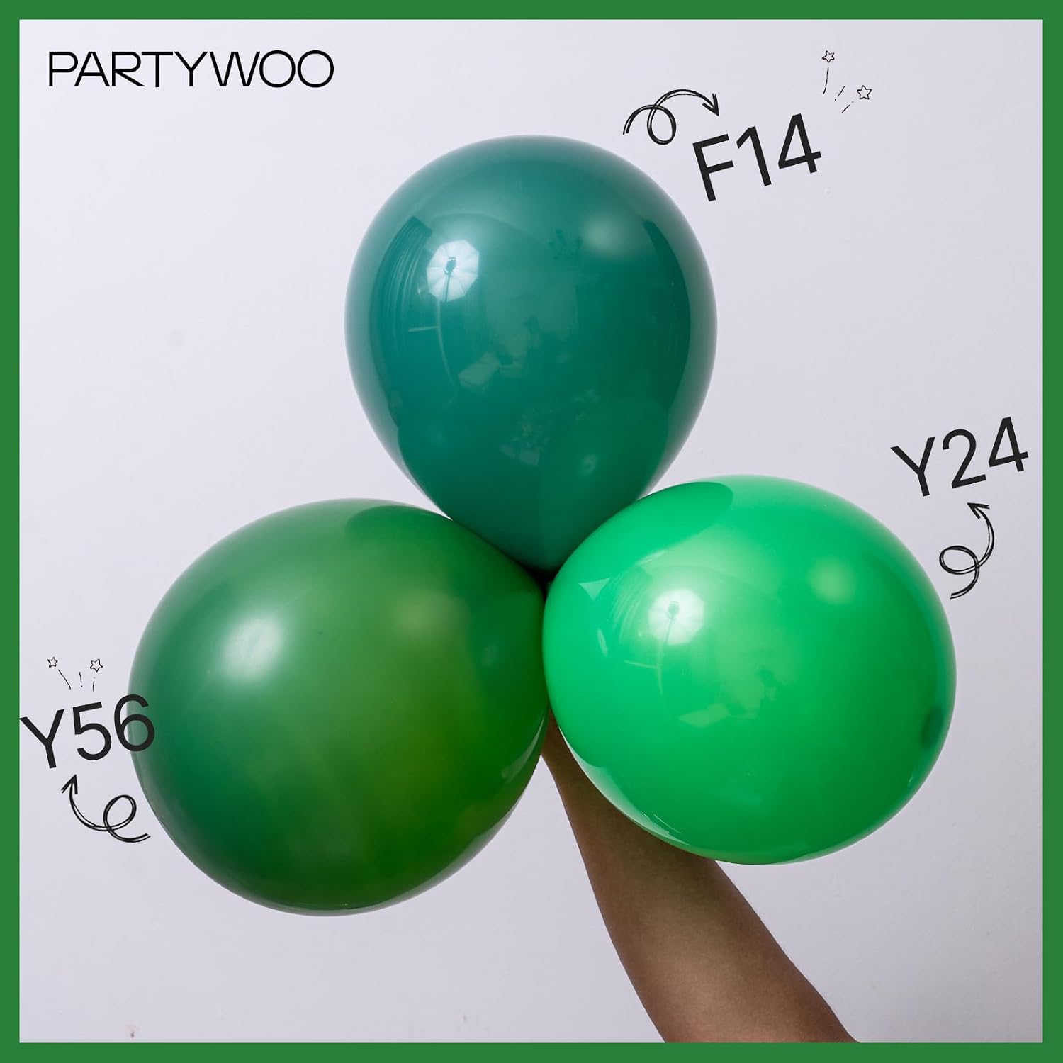 Thumbnail 5 de PartyWoo Dark Green Balloons 145pcs Balloon Kit ๐