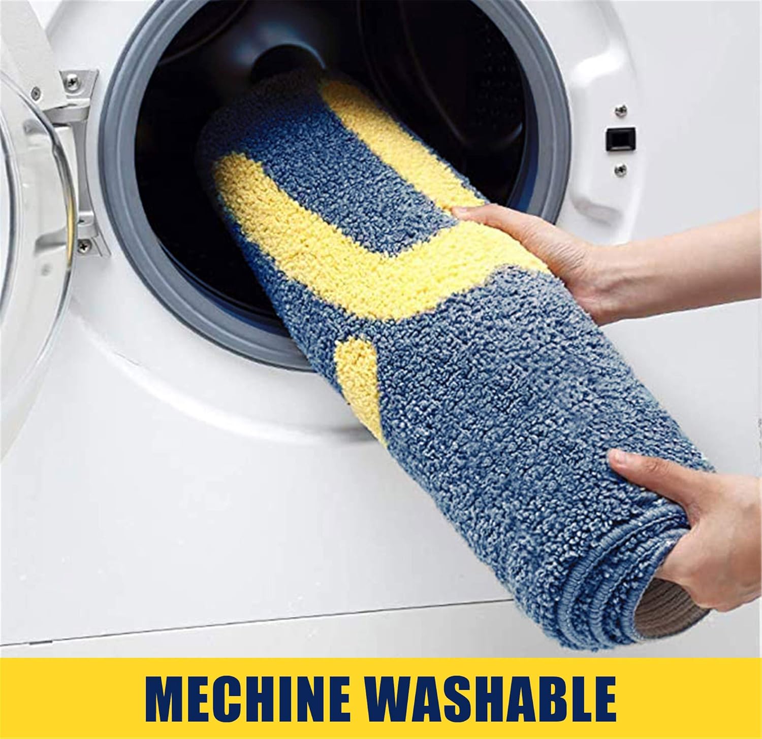 Thumbnail 5 de THRILRUG 40x60cm Bathroom Rug Mat with Non-Slip TPR Backing (Soft Microfibre, Washable)