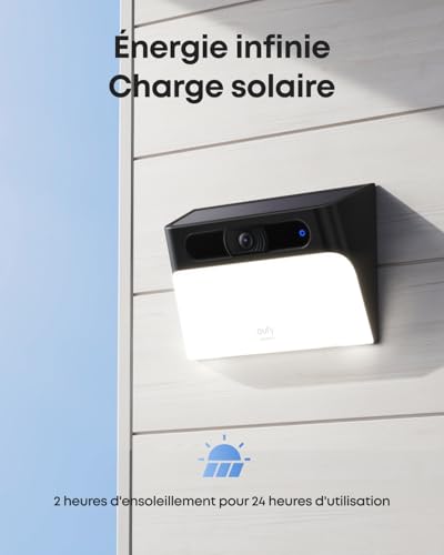 Detalle de eufyCam S120 Murale Solaire : Caméra et applique murale tout-en-un pour l’extérieur