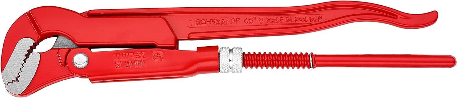 Detalle de KNIPEX 83 30 010 klucz do rur ze szczękami S, 320 mm, czerwony