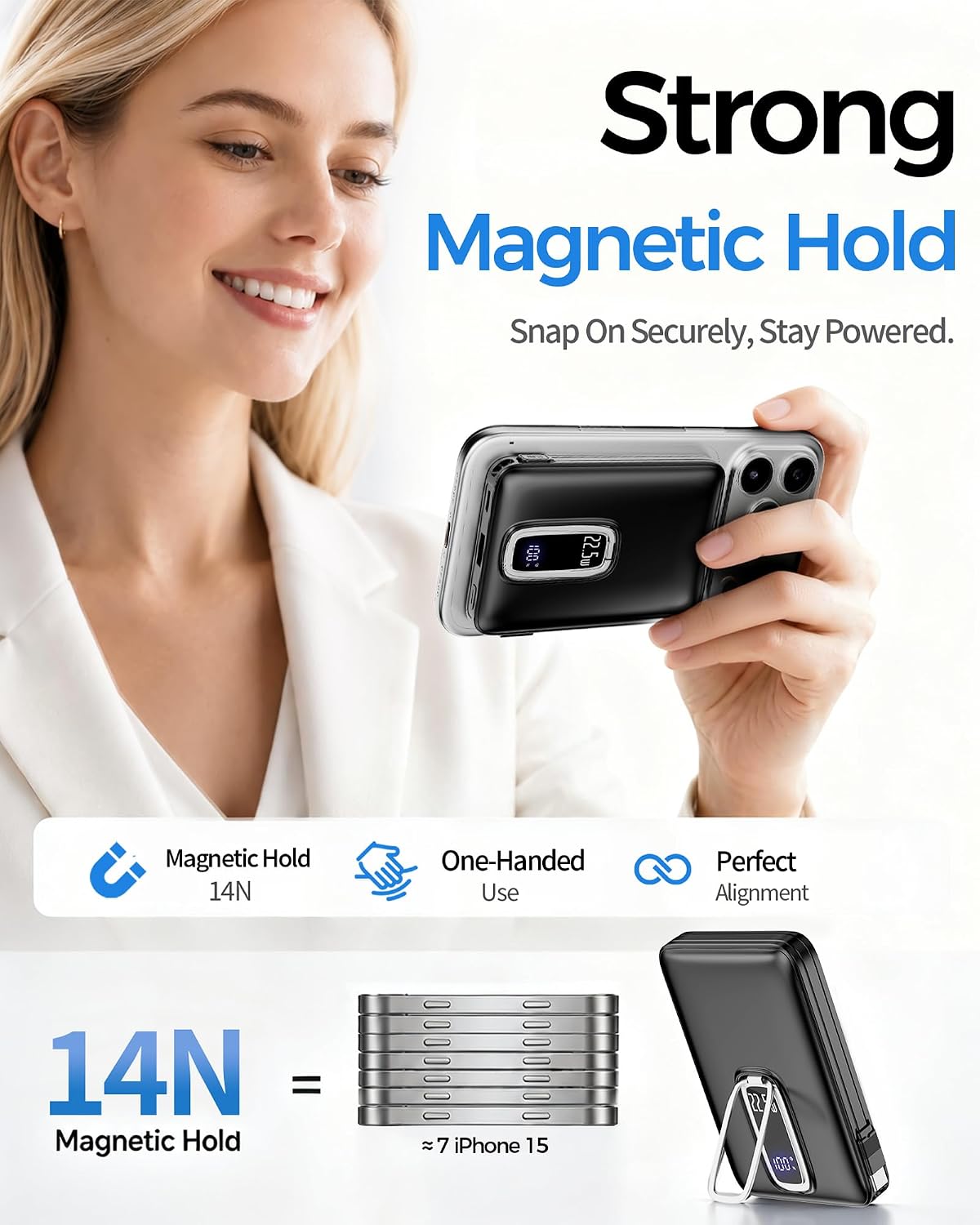 Detalle 2 de Nllosa Magnetic Power Bank, 10000mAh