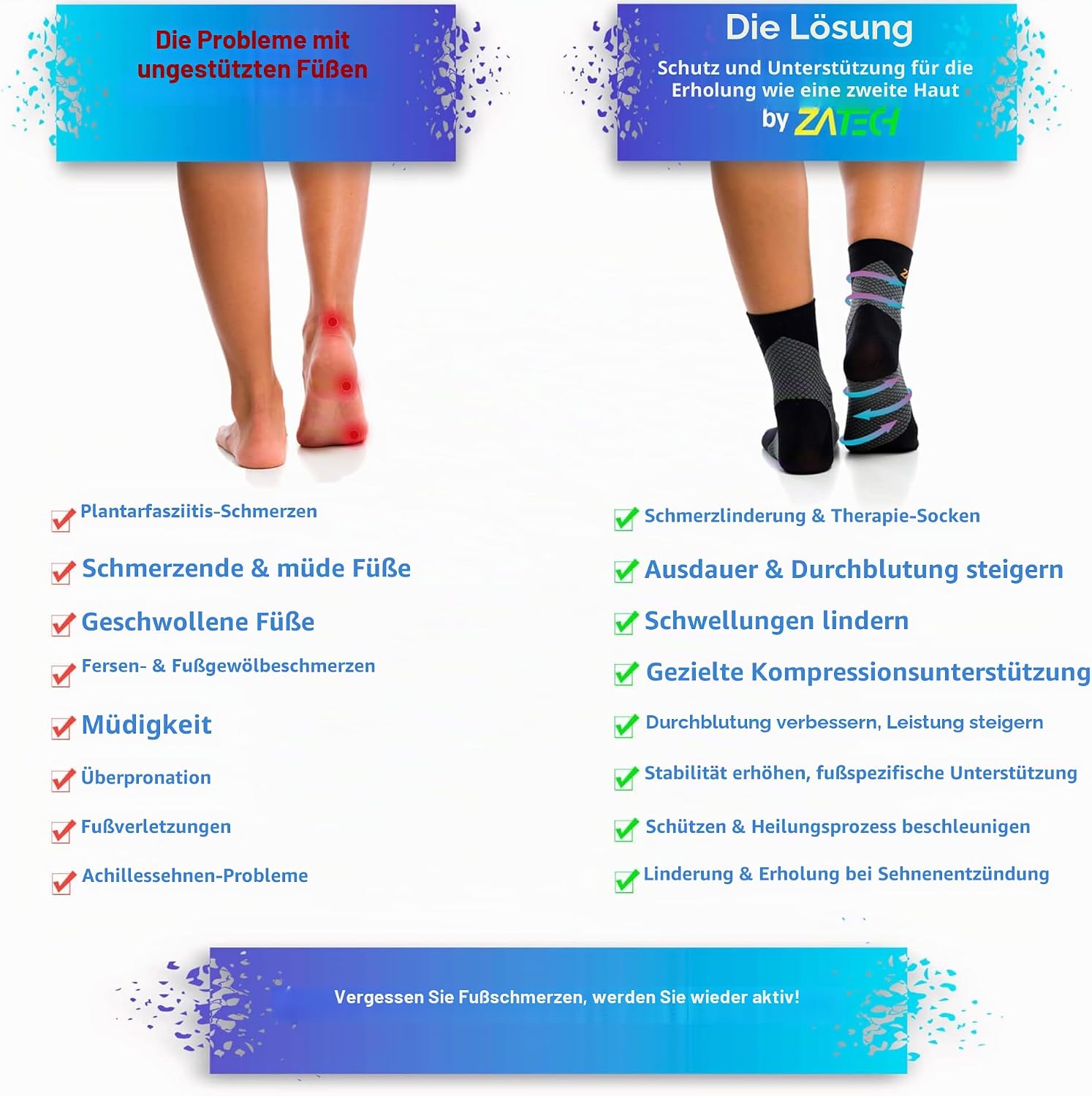 Detalle 2 de ZaTech Plantarfasziitis Socken
