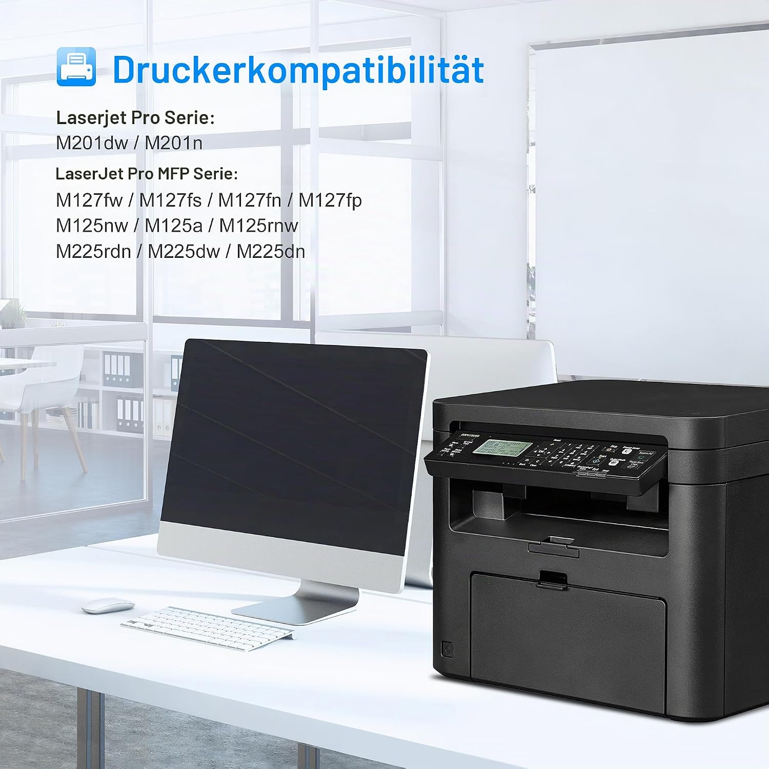 Detalle 2 de LxTek 83A Toner kompatibel CF283A – 2er-Pack schwarz für HP LaserJet Pro M125/M127/M201/M225