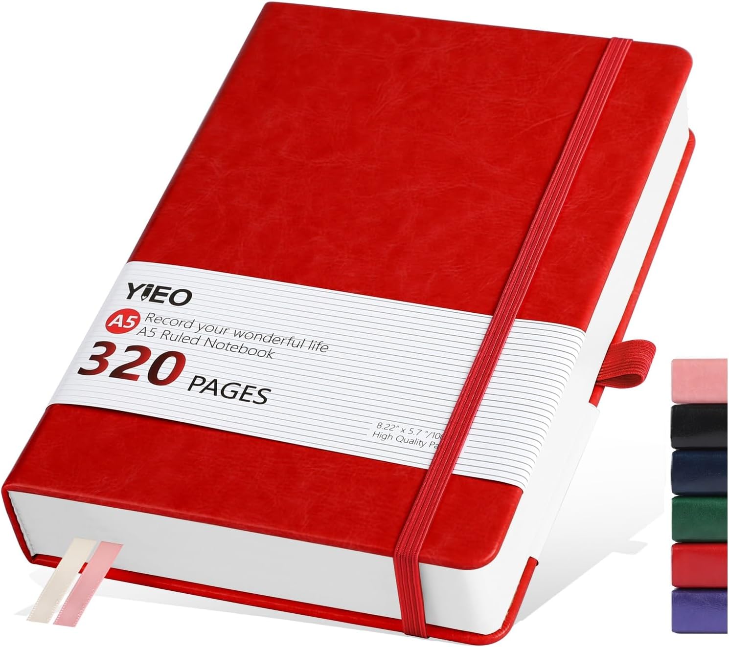 Detalle de YIEO Notebook A5 Hardback 320 Pages