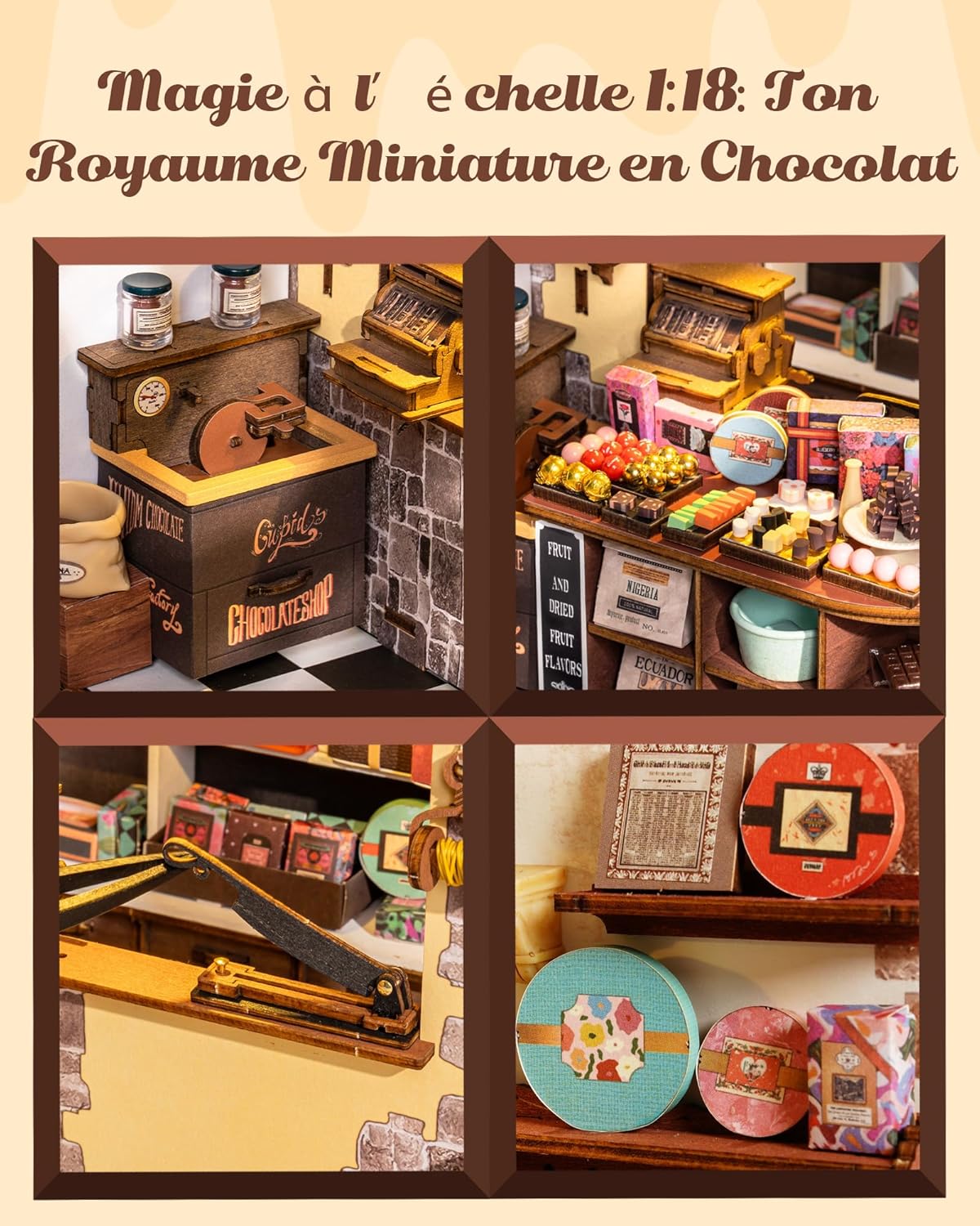 Thumbnail 3 de Rolife La chocolaterie Henry's 330 pièces maquette en bois 🧩