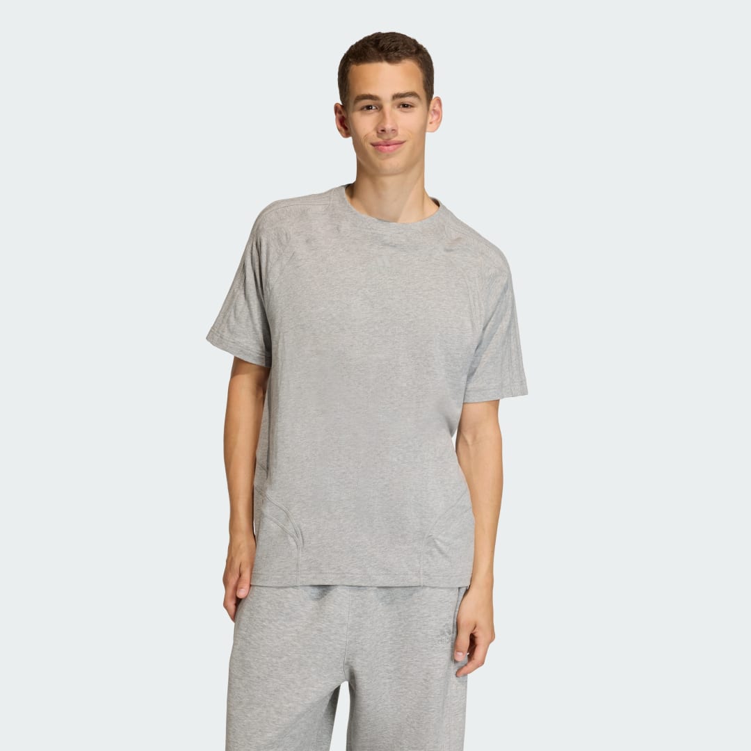 Detalle de Camiseta Clásica Cutline de Adidas – Gris