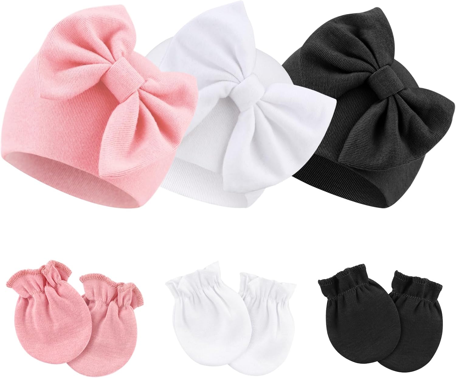 Detalle 2 de DRESHOW Newborn Cotton Hat and Mittens 0–6 months