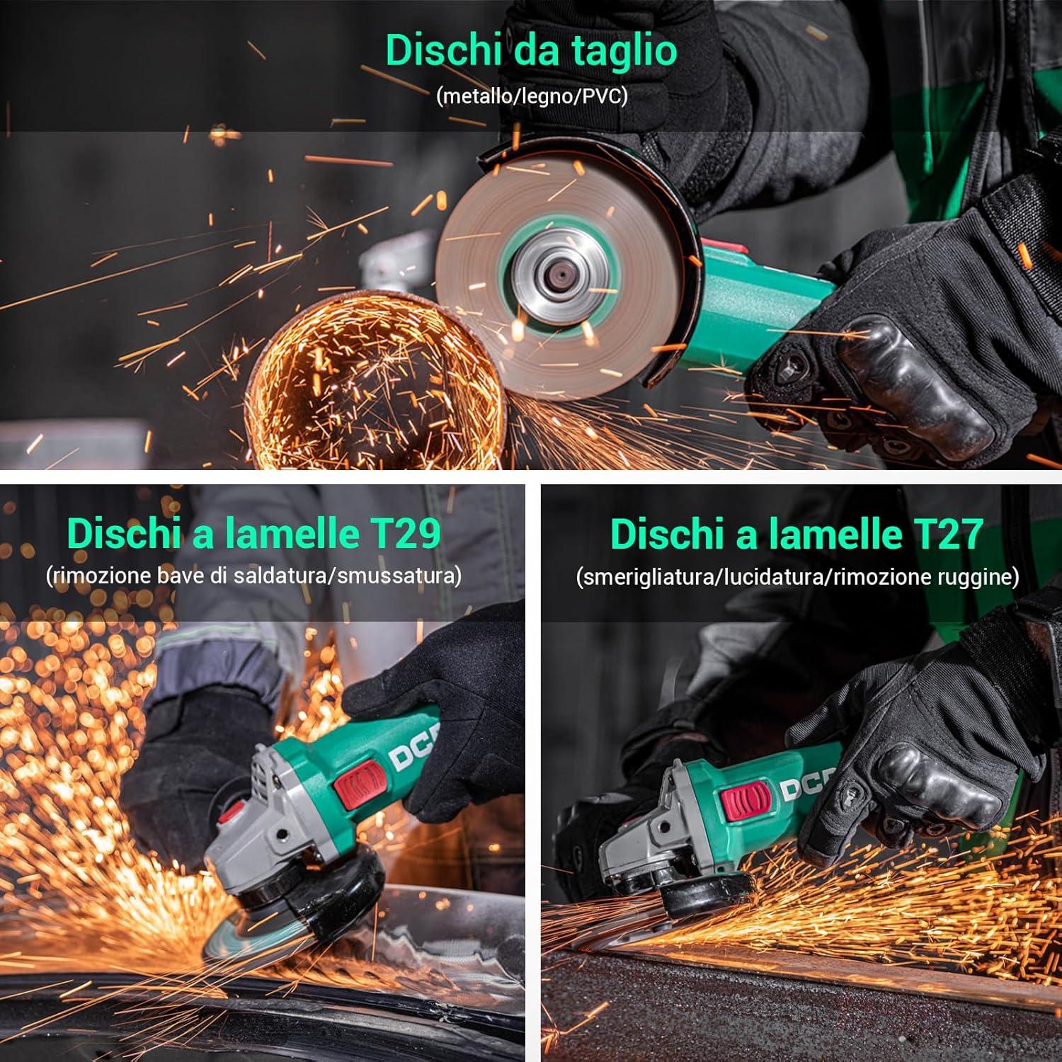 Thumbnail 6 de DCA Smerigliatrice Angolare 860W 125 mm 11.800 giri/min – corpo ultra-sottile da 1,6 kg con attacco M14