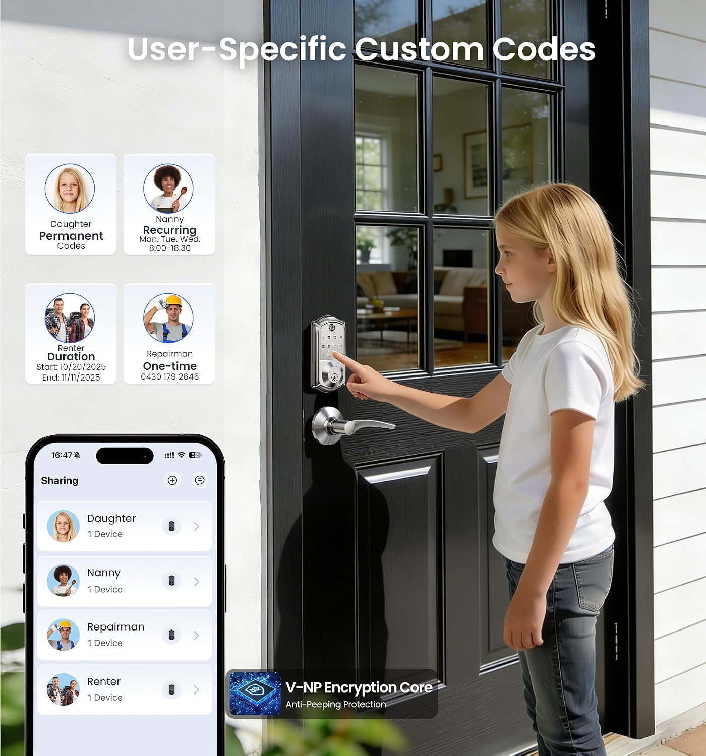 Detalle 2 de Veise Fingerprint Smart Door Lock