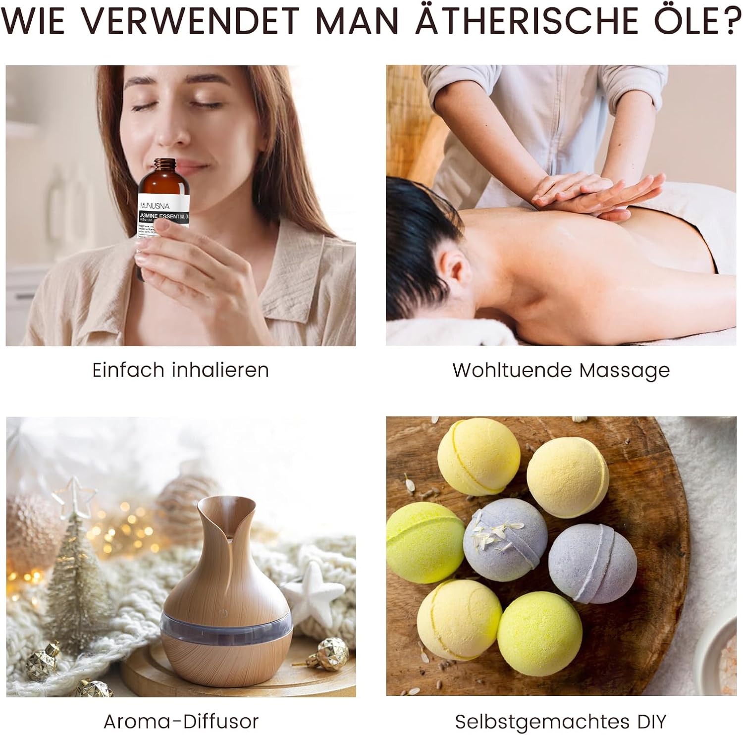 Thumbnail 6 de Jasminöl Ätherisches Öl 100 ml von MUNUSNA – natürlich für Diffuser, Duftlampen und DIY