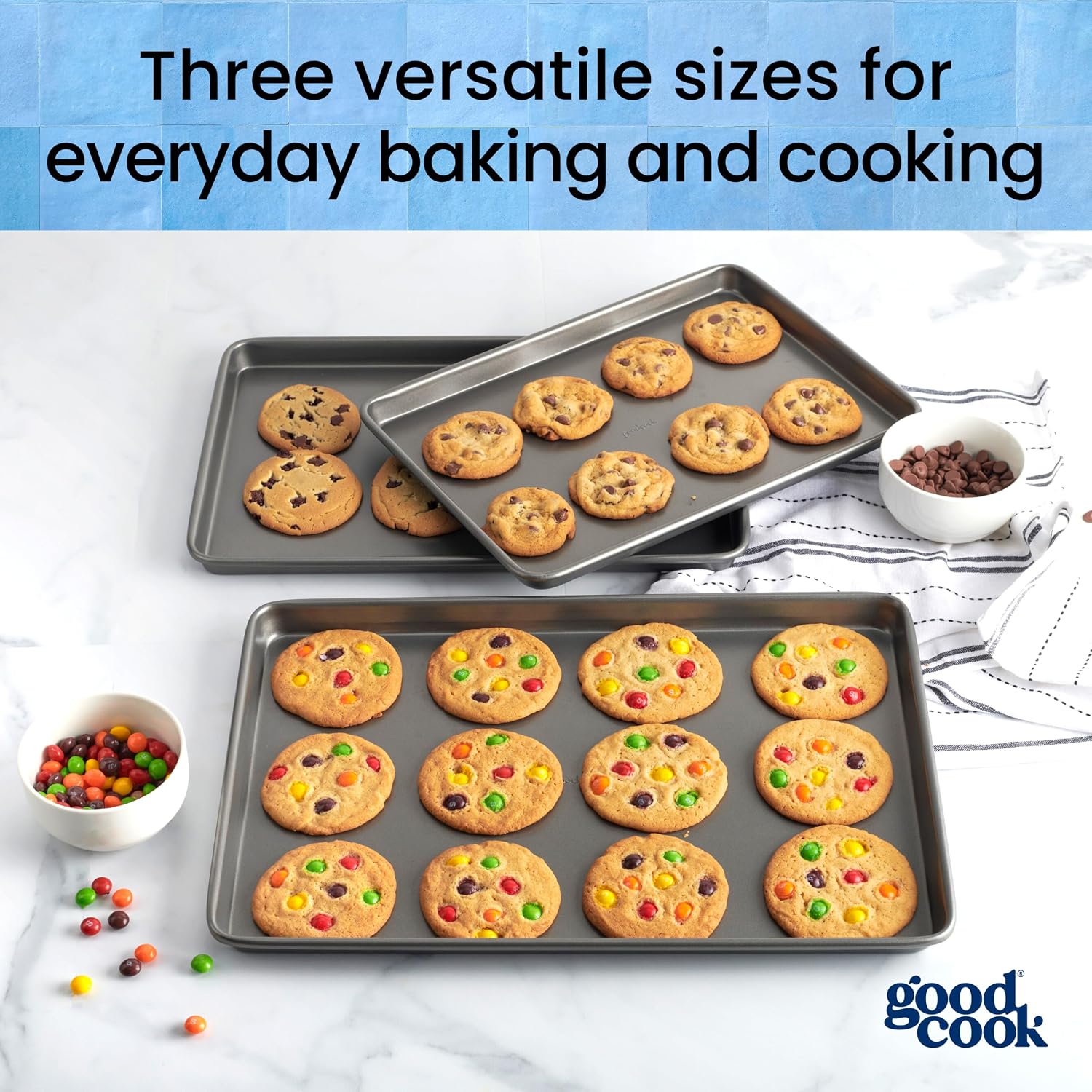 Thumbnail 2 de Good Cook Everyday Nonstick Baking Sheet Set 3-Pack