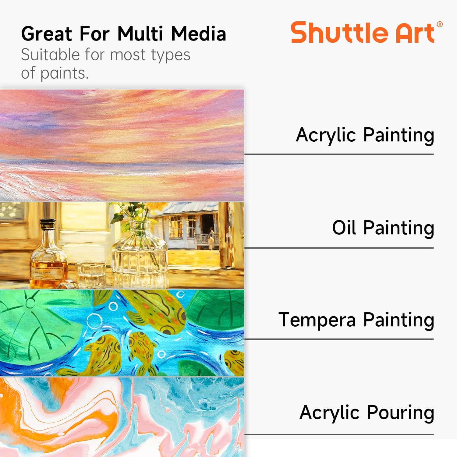 Thumbnail 3 de Shuttle Art 11x14 Inch Canvas Boards 12-pack 🎨
