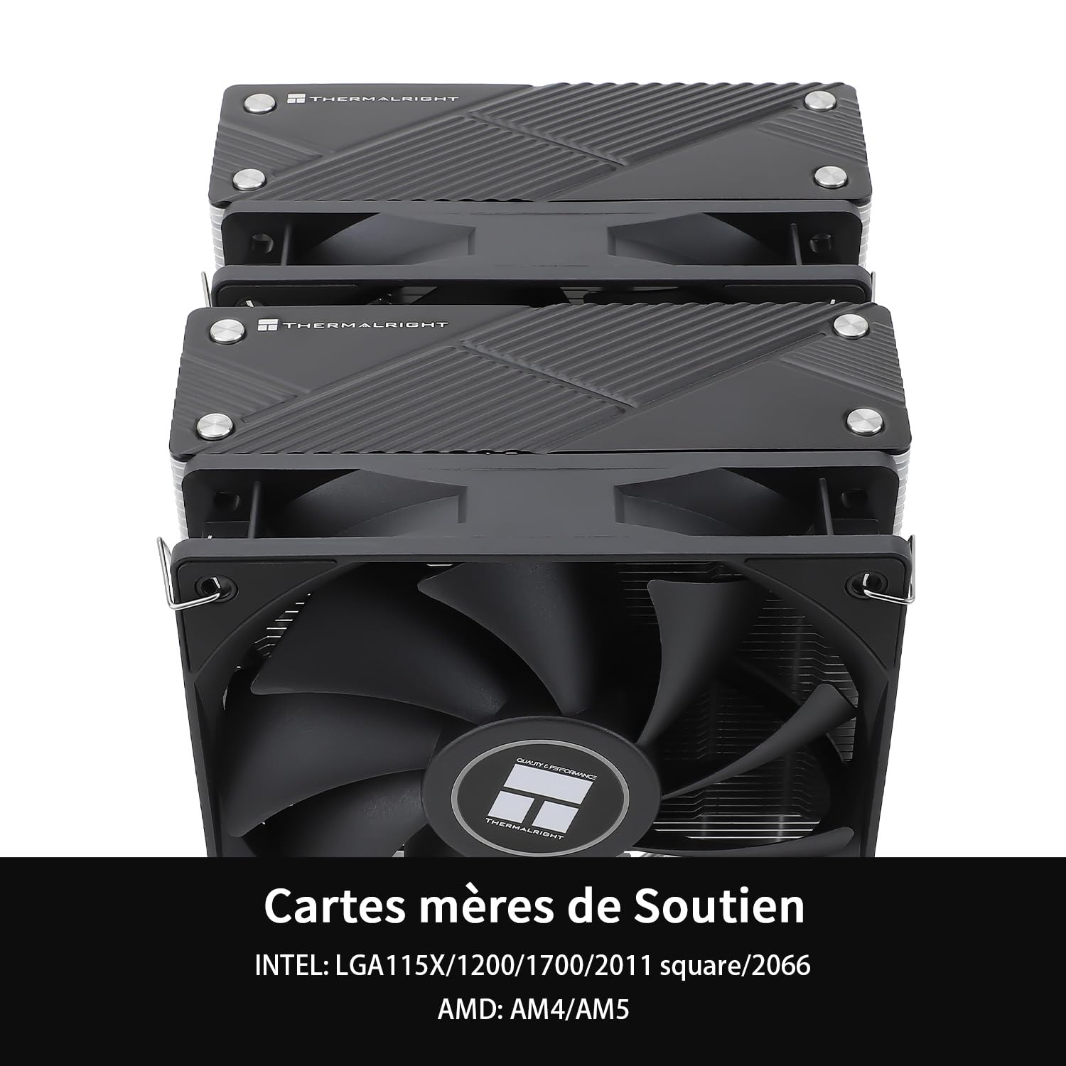 Detalle de Thermalright Phantom Spirit 120 — Refroidisseur d’air CPU 7 heatpipes, TL-C12B V2 PWM