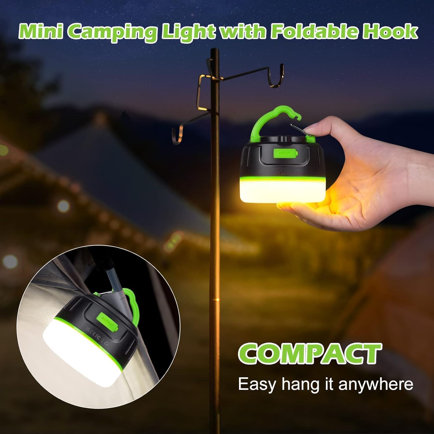 Thumbnail 5 de Lanktoo Rechargeable Camping Lantern with Remote Control