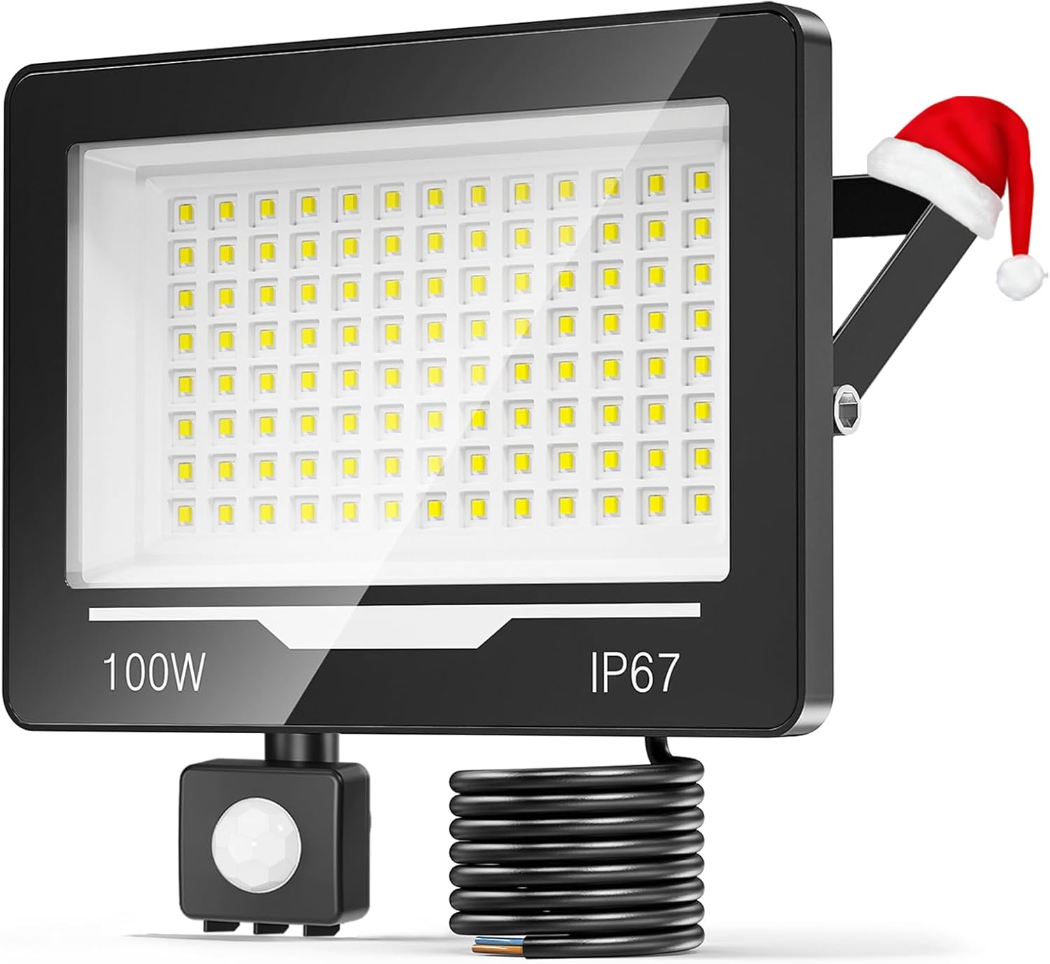 Detalle de TOPAUBUB 100W Projecteur LED Extérieur avec Détecteur de Mouvement – 10000 LM, IP67 et Blanc Froid 6500K