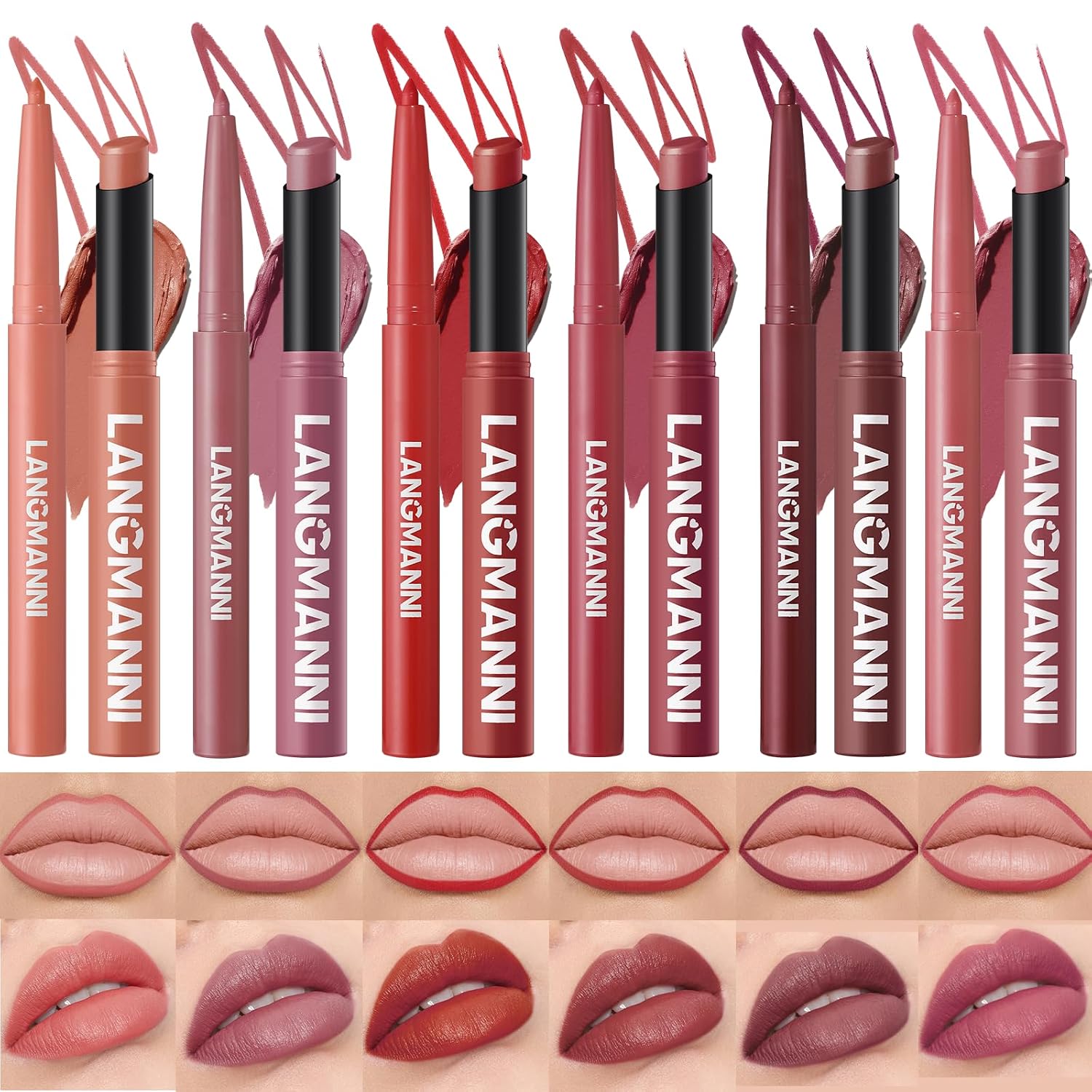 Detalle de Matte Lipstick and Lip Liner Set, 12-Piece