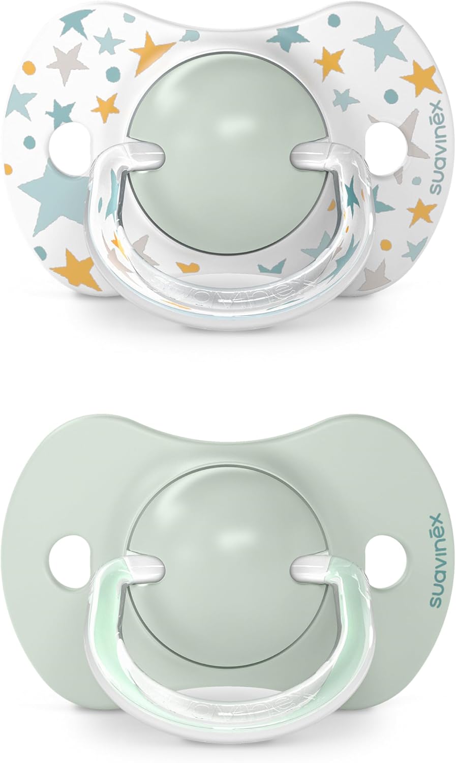 Thumbnail 1 de Suavinex Confezione 2 Ciucci con tettina simmetrica SX Pro in silicone, Dreams Azzurro 6–18 mesi