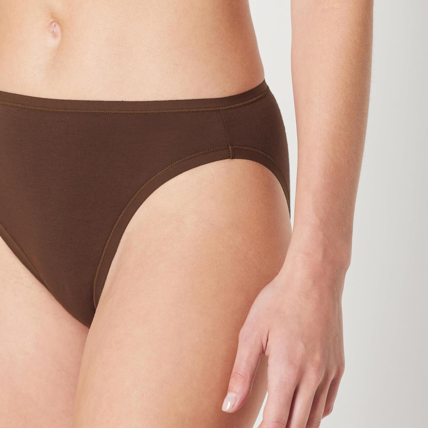 Detalle de Amazon Essentials Slip Intimo da Donna in Cotone, Nocciola, Taglia L