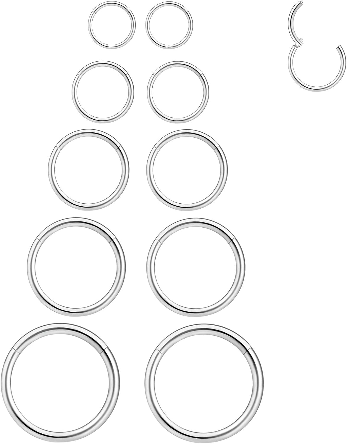 Detalle de LEE&RO Septum Clicker Rings 16G