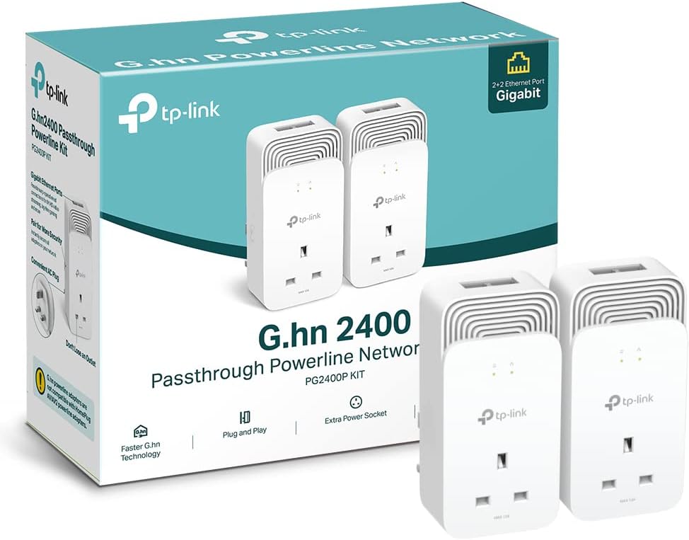 Detalle de TP-Link PG2400PKIT G.hn 2400 powerline adapter pack of 2 🔌