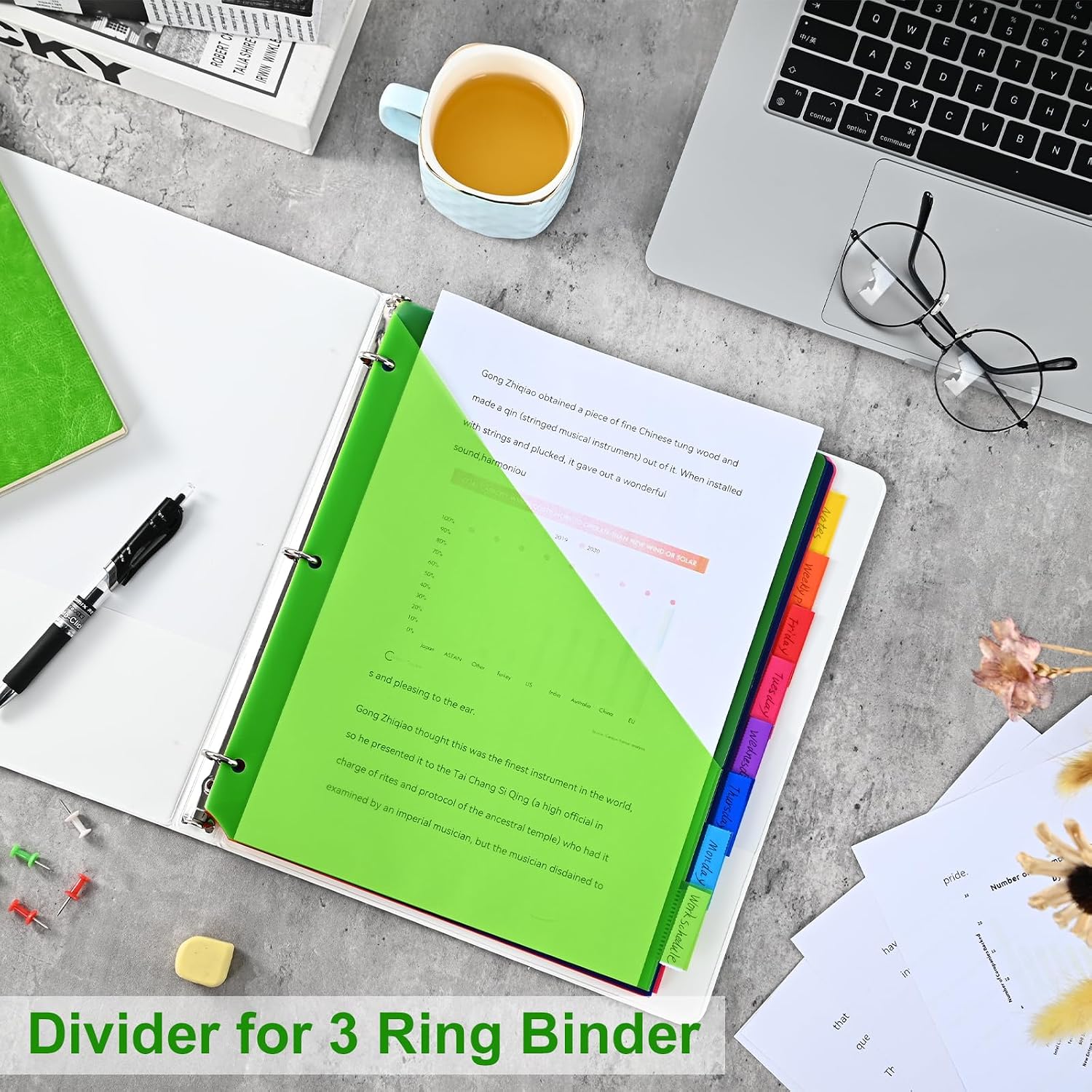 Thumbnail 6 de 8-Tab Binder Dividers with Pockets