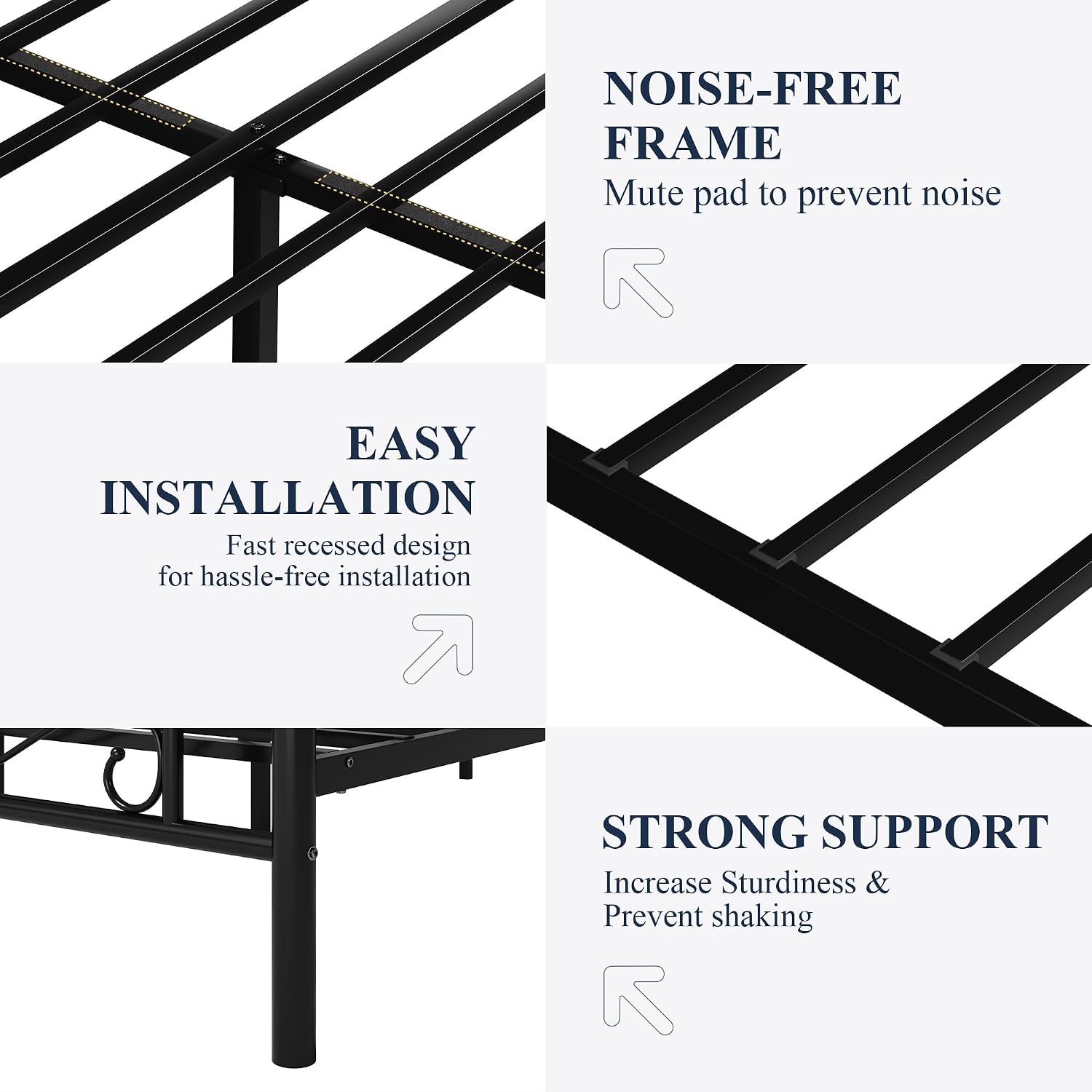 Detalle 2 de Allewie Metal Full Bed Frame