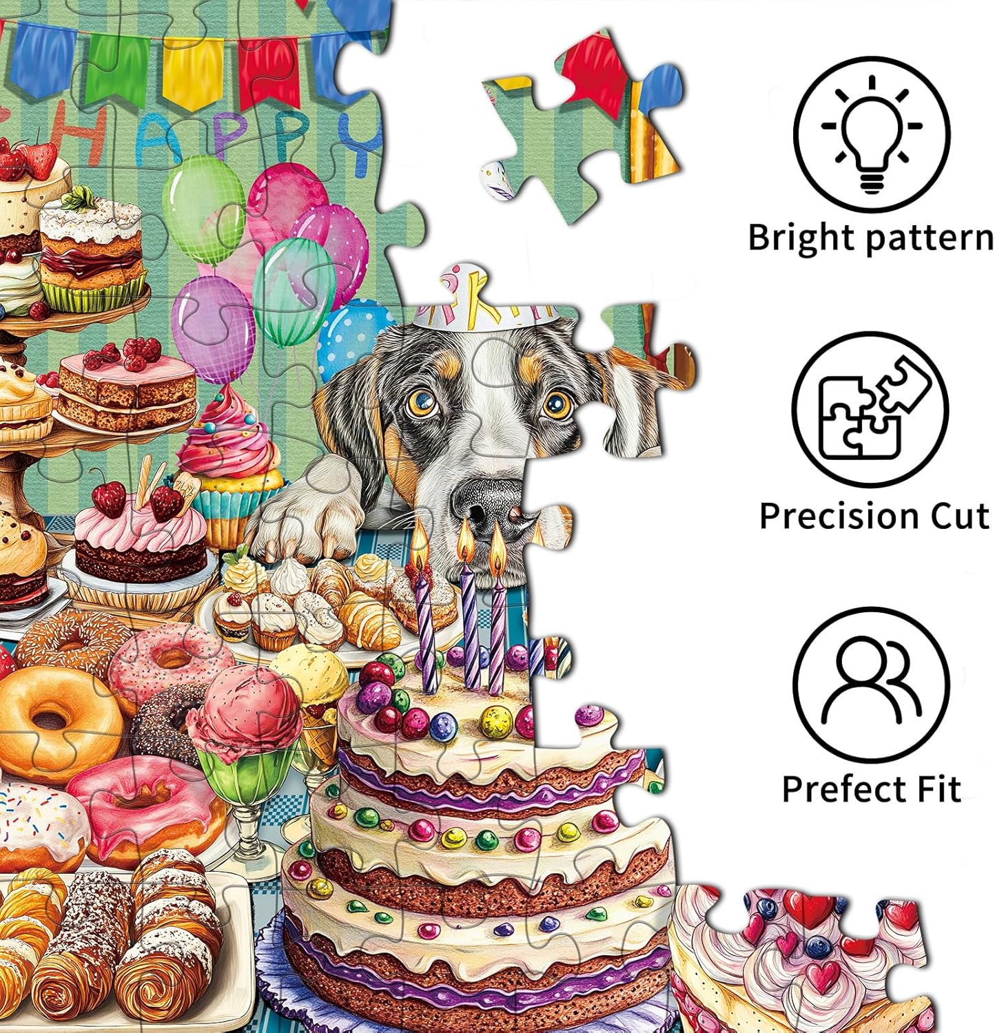 Detalle de HUADADA 1000-Piece Jigsaw Puzzle for Adults – Dessert Feast Edition
