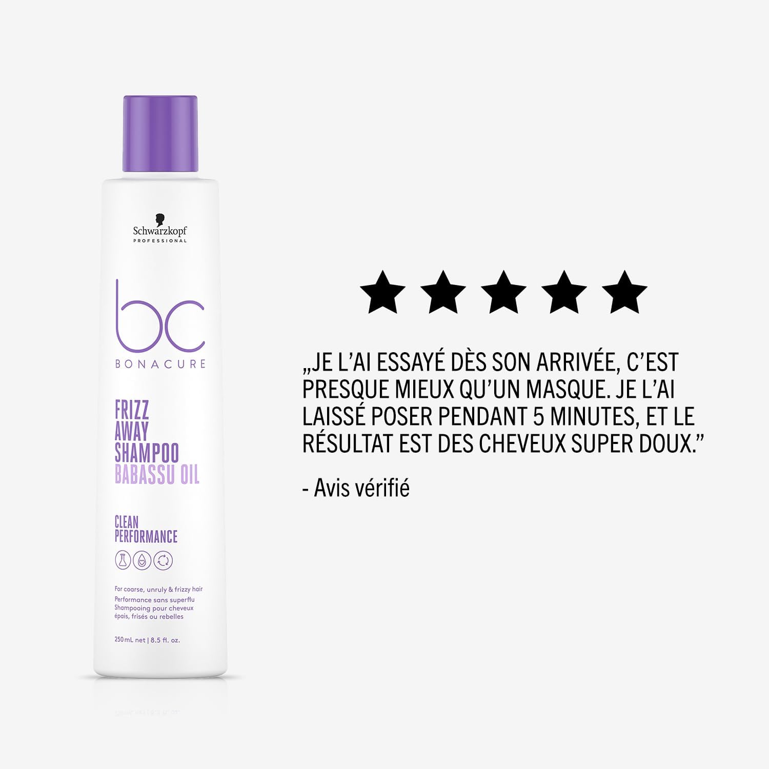Thumbnail 5 de Schwarzkopf Professional Bonacure Frizz Away Shampoo – Cheveux Crépus Frisés