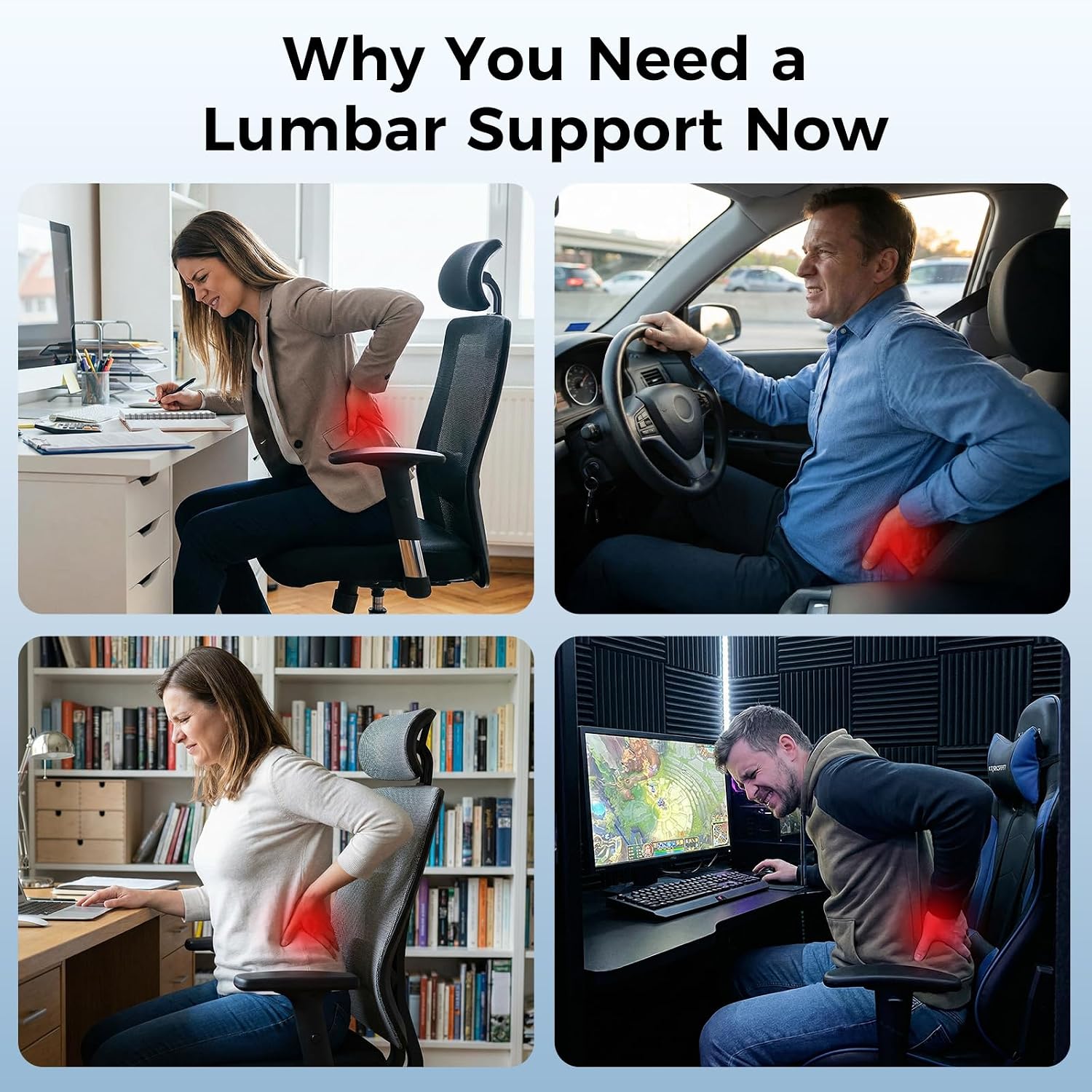 Thumbnail 5 de TISHIJIE Lumbar Support Pillow for Car