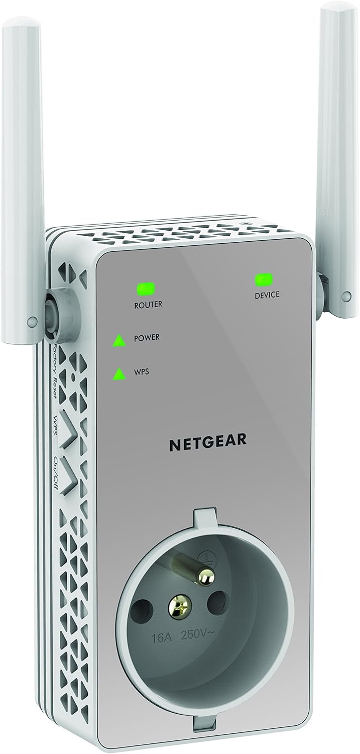 Detalle de NETGEAR repeater EX3800 – kompakter AC750-Repeater für besseres WLAN im Heimnetz