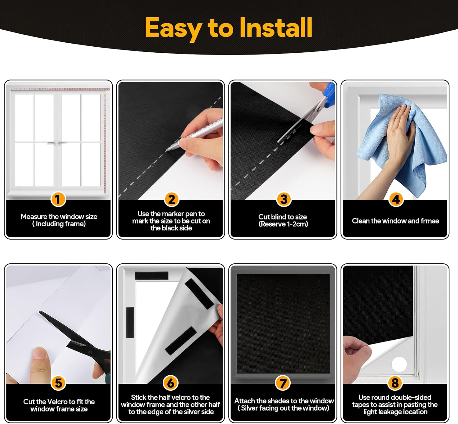 Thumbnail 3 de Vexyra Store Occultant sans Percage 300x145 cm — rideau thermique anti-chaleur 100% blackout