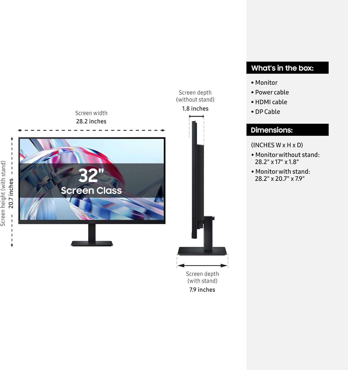 Detalle de Samsung 32" ViewFinity S7 (S70H) 4K UHD Monitor (LS32H704EANXZA)