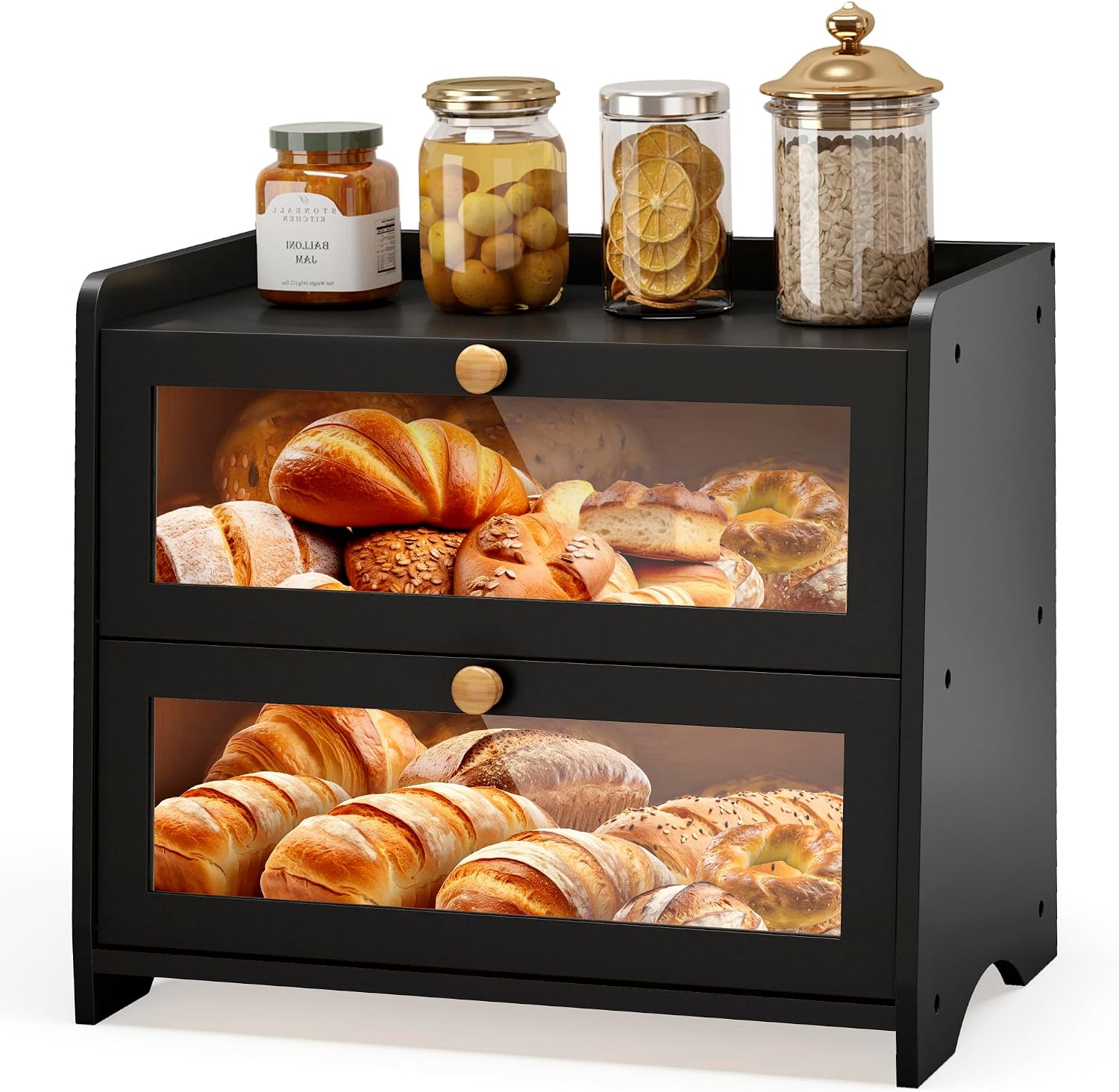 Detalle de JANSNIMEN Double Layer Bread Box 15.7