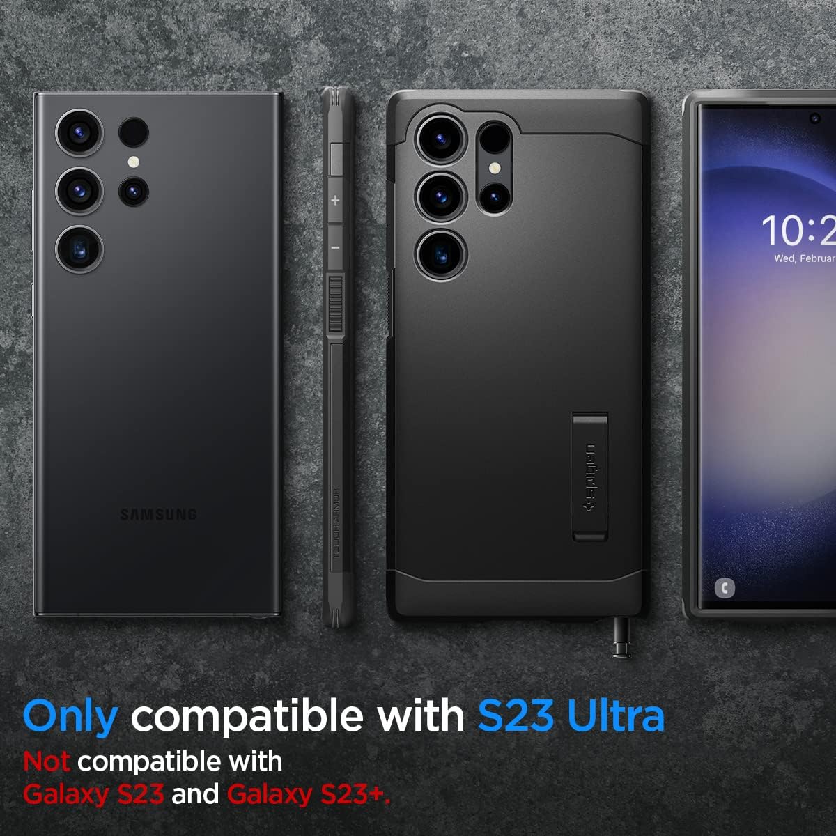 Thumbnail 1 de Spigen Tough Armor pour Samsung Galaxy S23 Ultra – Coque double couche noir