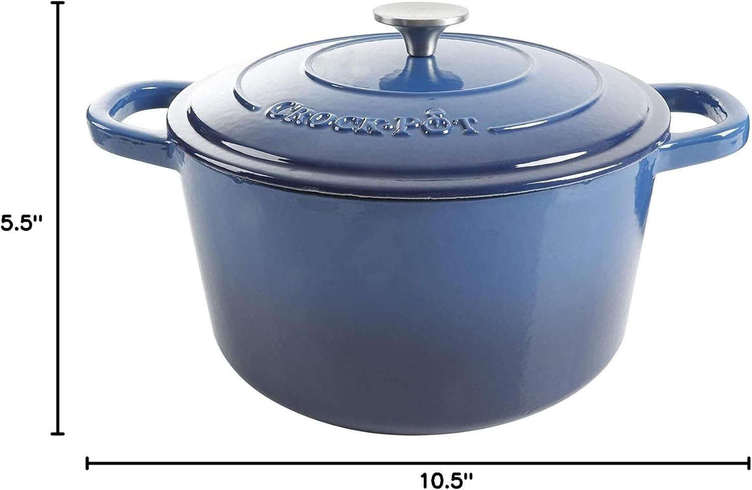 Thumbnail 6 de Crock-Pot Artisan 7-Quart Round Enameled Cast Iron Dutch Oven – Sapphire Blue