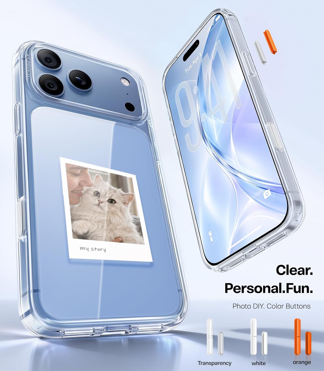 Detalle 2 de TORRAS Diamond Clear Case for iPhone 18 Pro Max, Slim Anti-Yellowing Design