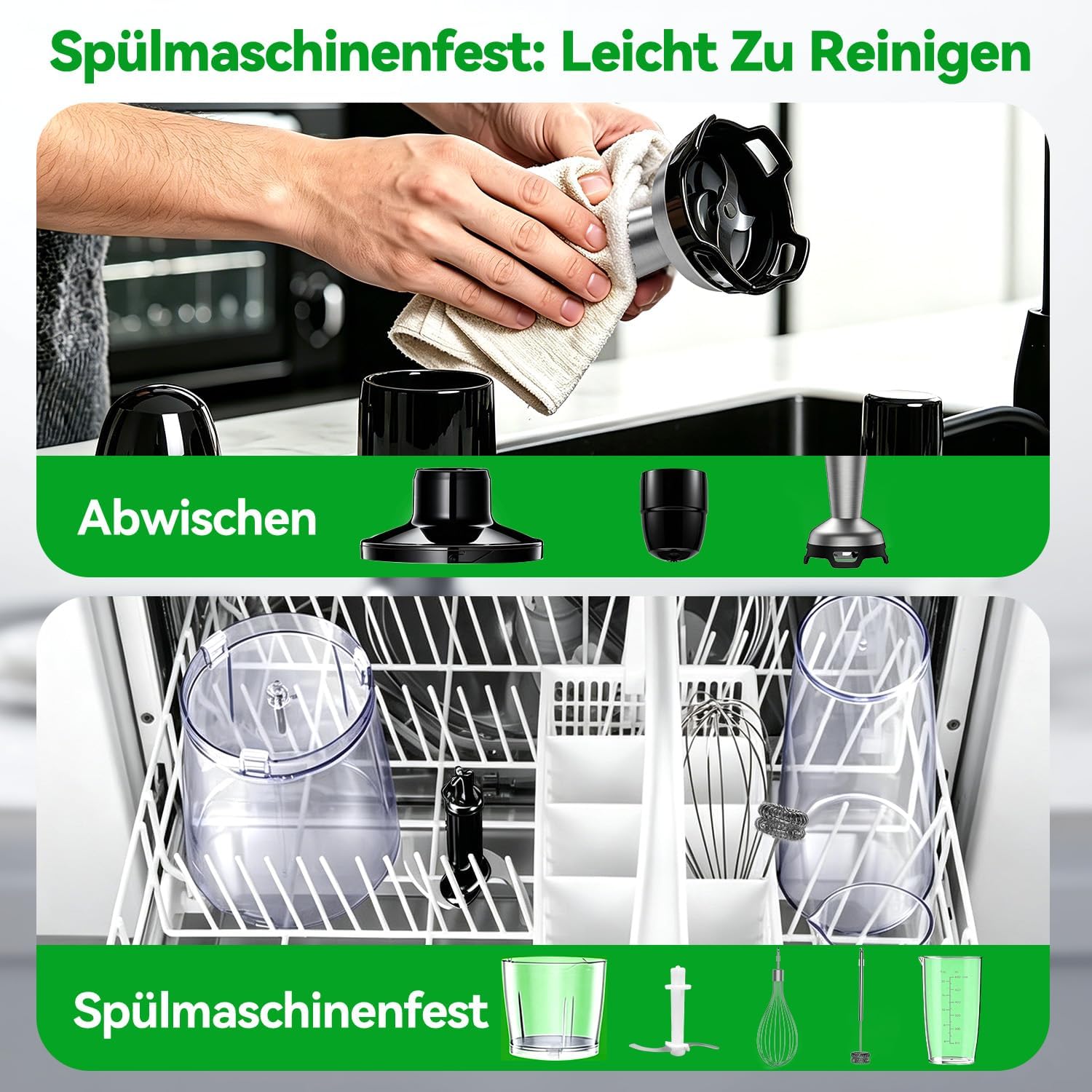 Thumbnail 6 de BESROY Stabmixer Set 5 in 1 1100 W