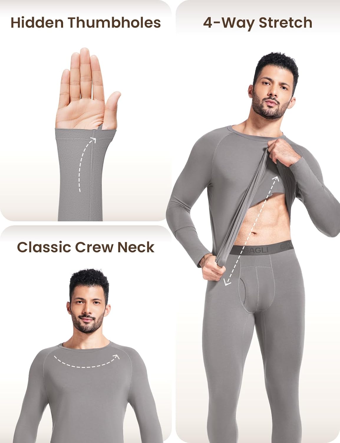 Detalle de gagli Baselayer Thermounterwäsche Set 5℃ bis 15℃