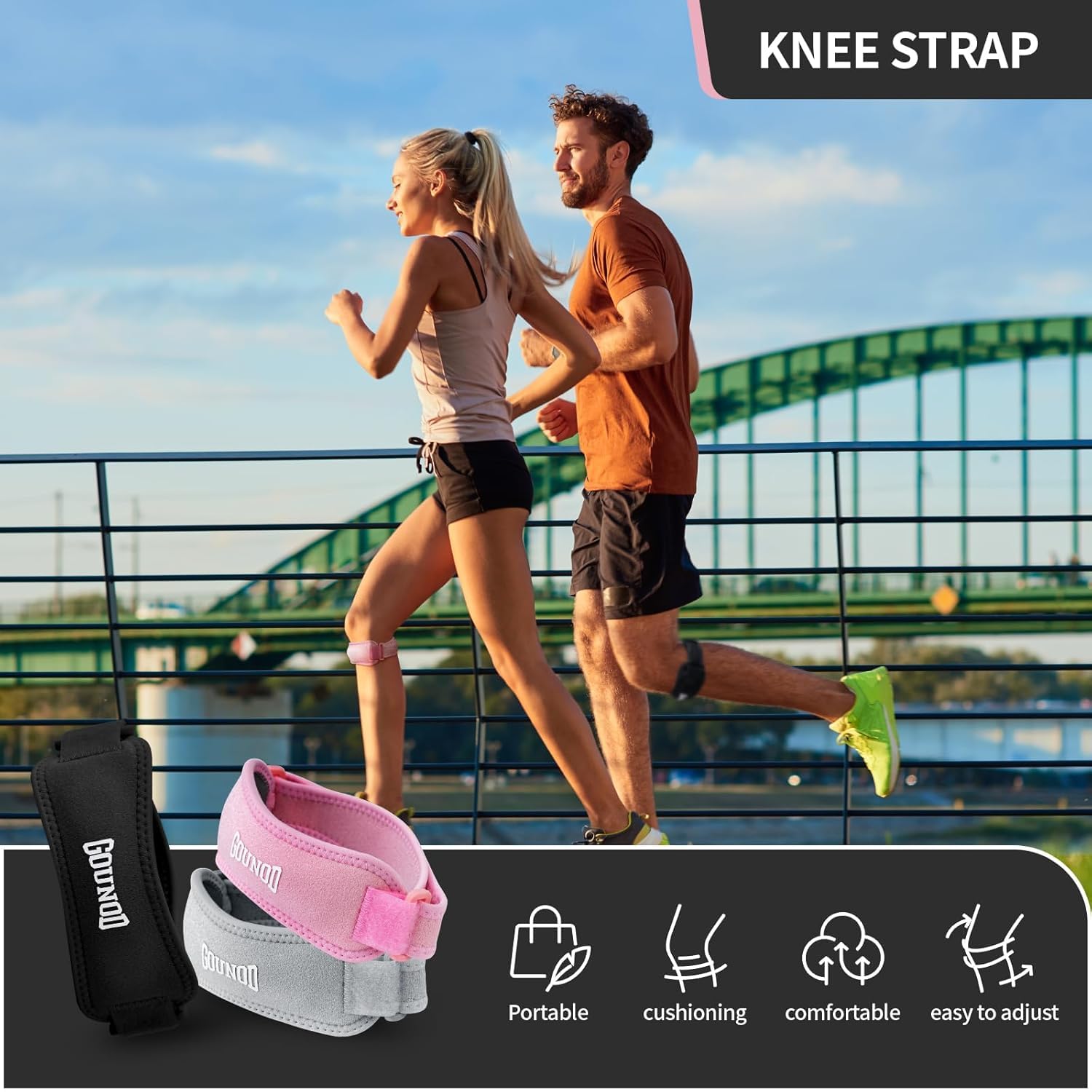 Thumbnail 5 de Patellar Tendon Support Strap 2 Pack