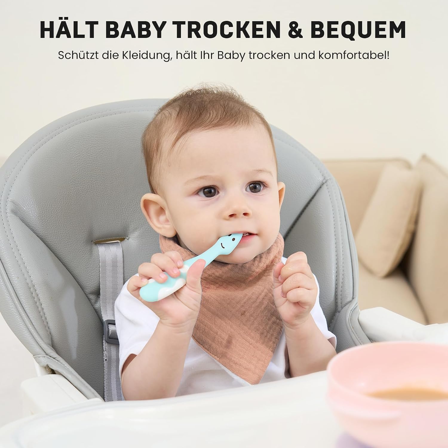 Thumbnail 1 de IKWOLETI Lätzchen Baby Dreieckstuch