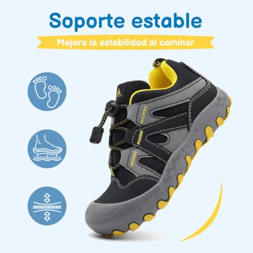 Thumbnail 6 de Mishansha Zapatillas Deportivas para Niños y Niñas – Negrooscuro, Talla 34