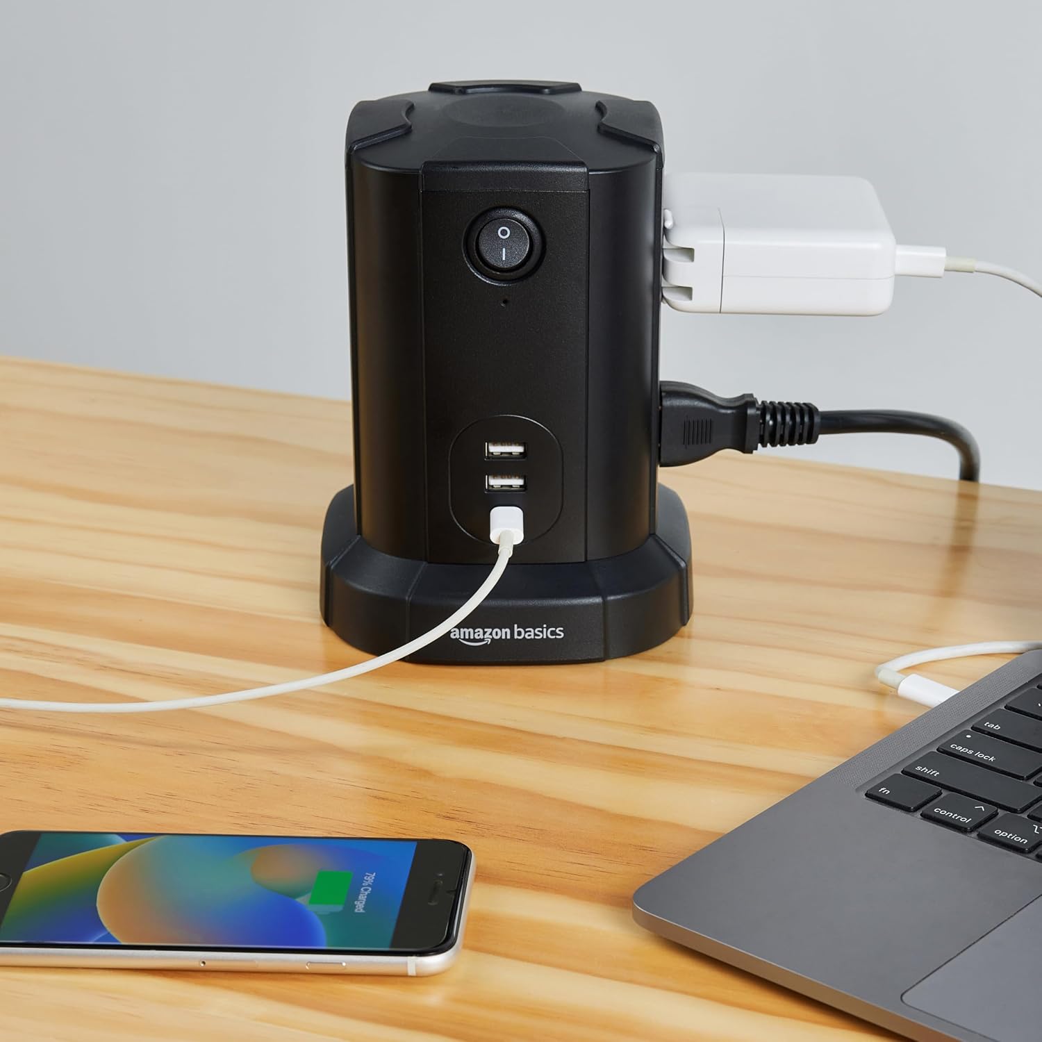 Thumbnail 6 de Amazonベーシック SJA907 八角形電源タップタワー 9口・USB-A・USB-C・15A