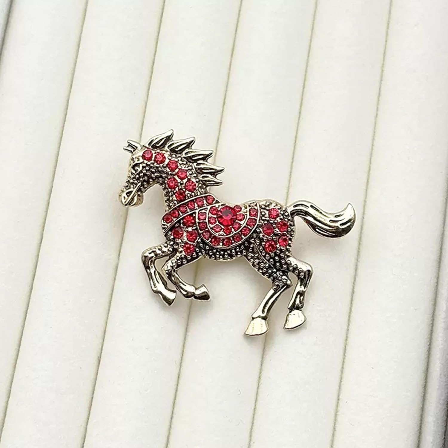 Thumbnail 6 de Rhinestone Horse Brooch for Women – Vintage Enamel Sparkle Pin