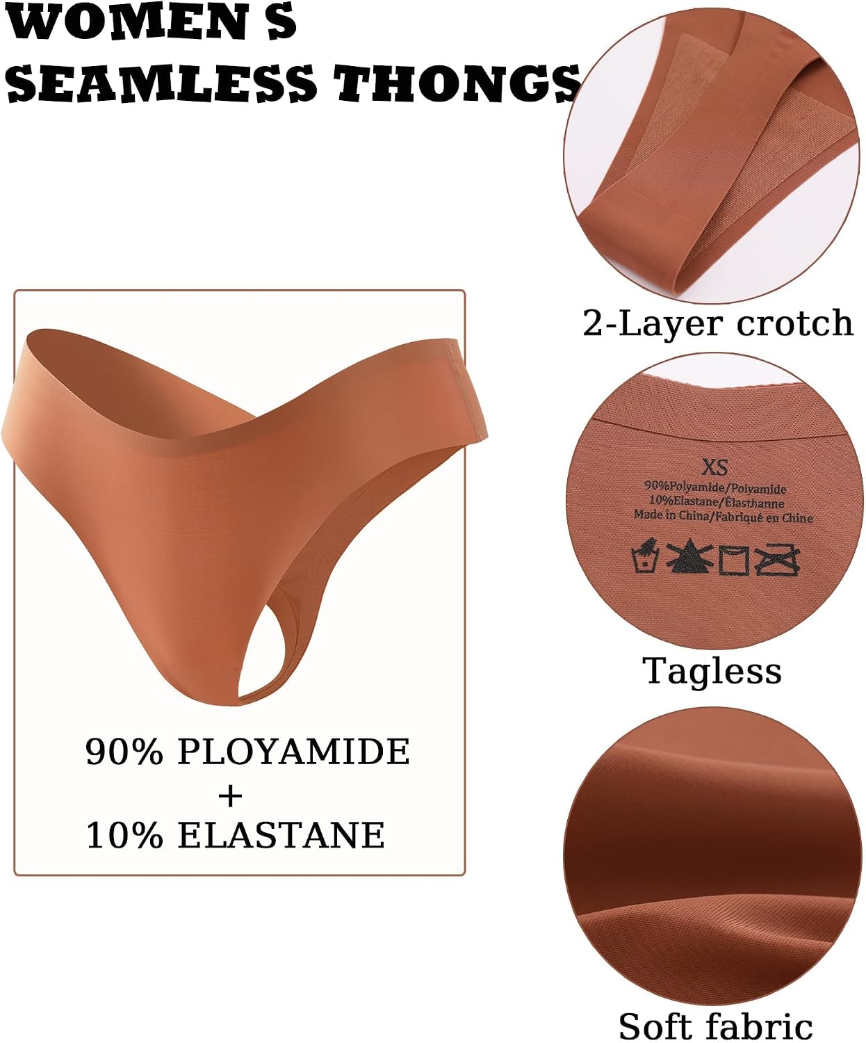 Detalle 2 de ALL OF ME Juego 6 tangas sin costura XS-XL