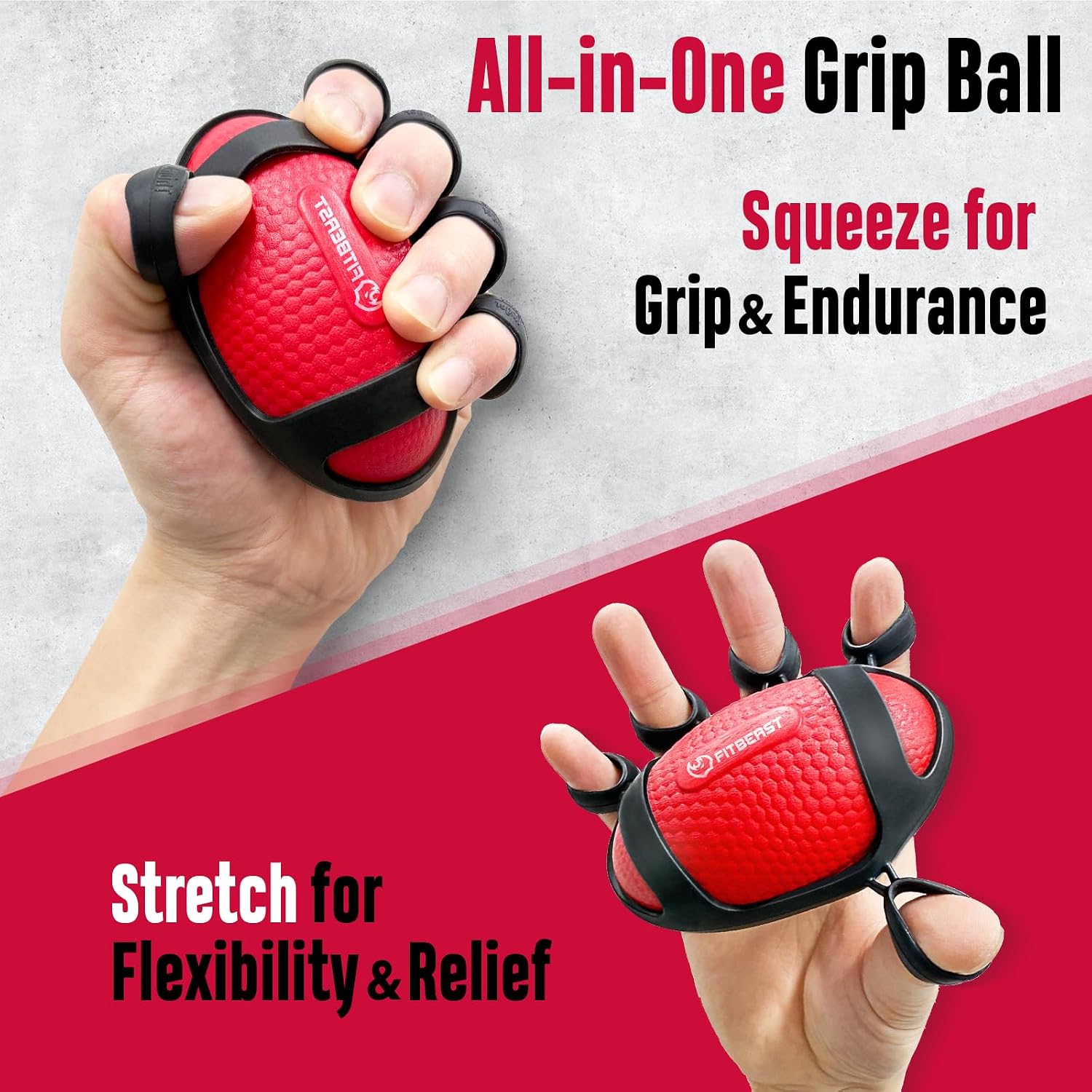 Detalle de FitBeast Grip Strengthener Kit (6 Pack) with Adjustable Resistance & Built-in Force Gauge